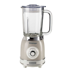 Ariete AR8303 1000W Vintage Glass Jug Blender Cream